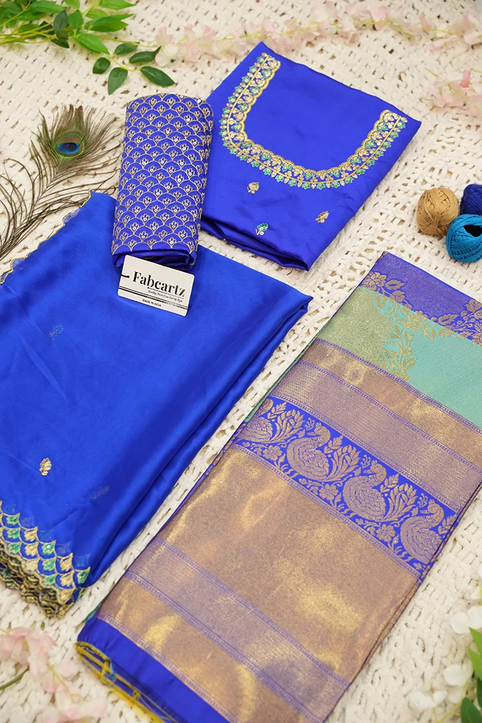 Women's Woven Design zari work Half Saree with Embroidered Blouse and Dupatta Pranavi - Image 77