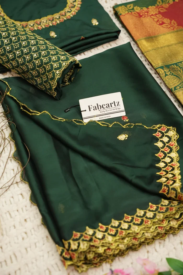 Women's Woven Design zari work Half Saree with Embroidered Blouse and Dupatta Pranavi - Image 23