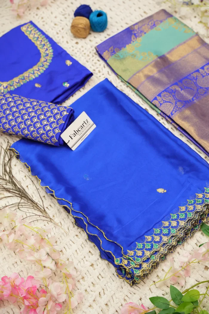 Women's Woven Design zari work Half Saree with Embroidered Blouse and Dupatta Pranavi - Image 33
