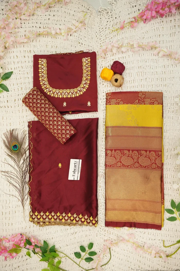 Women's Woven Design zari work Half Saree with Embroidered Blouse and Dupatta Pranavi - Image 41