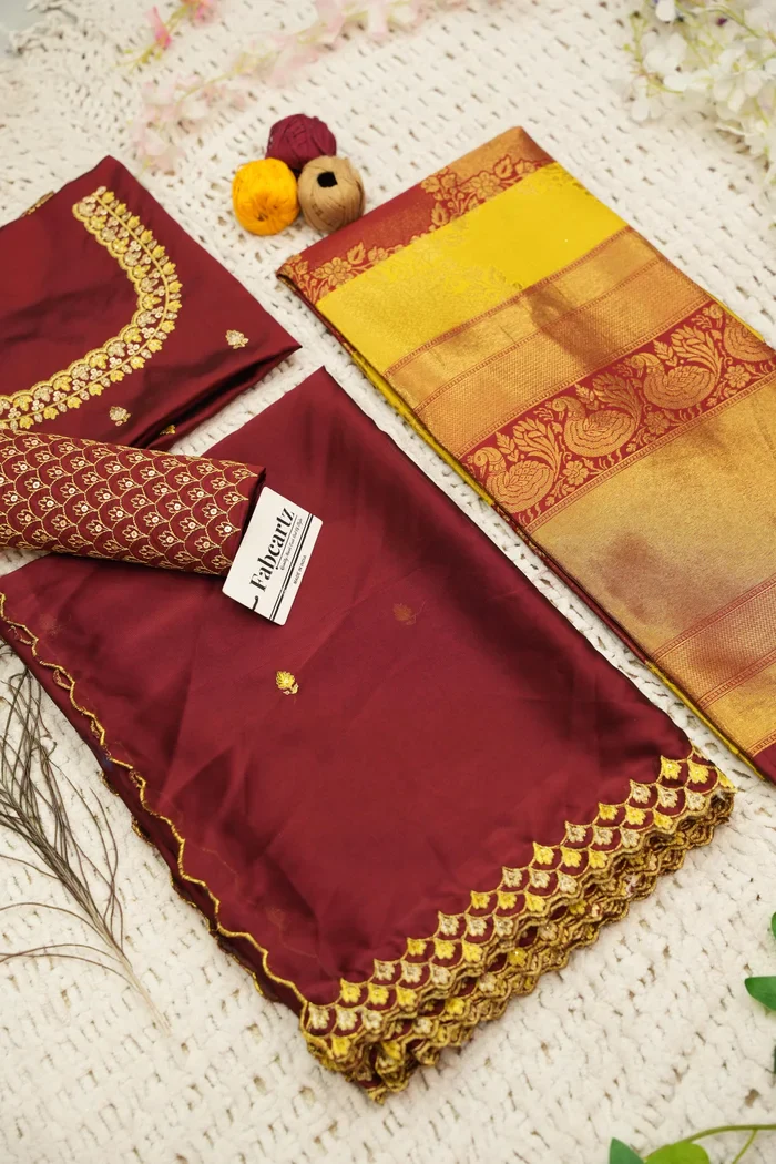 Women's Woven Design zari work Half Saree with Embroidered Blouse and Dupatta Pranavi - Image 42
