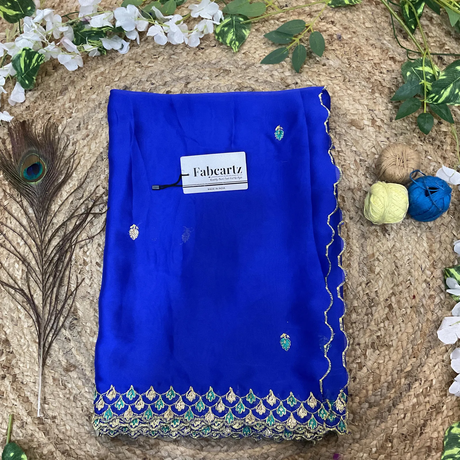 Beautiful Embroidery work Rangoli Dupatta for women | Only Dupatta PranaviDup - Image 11