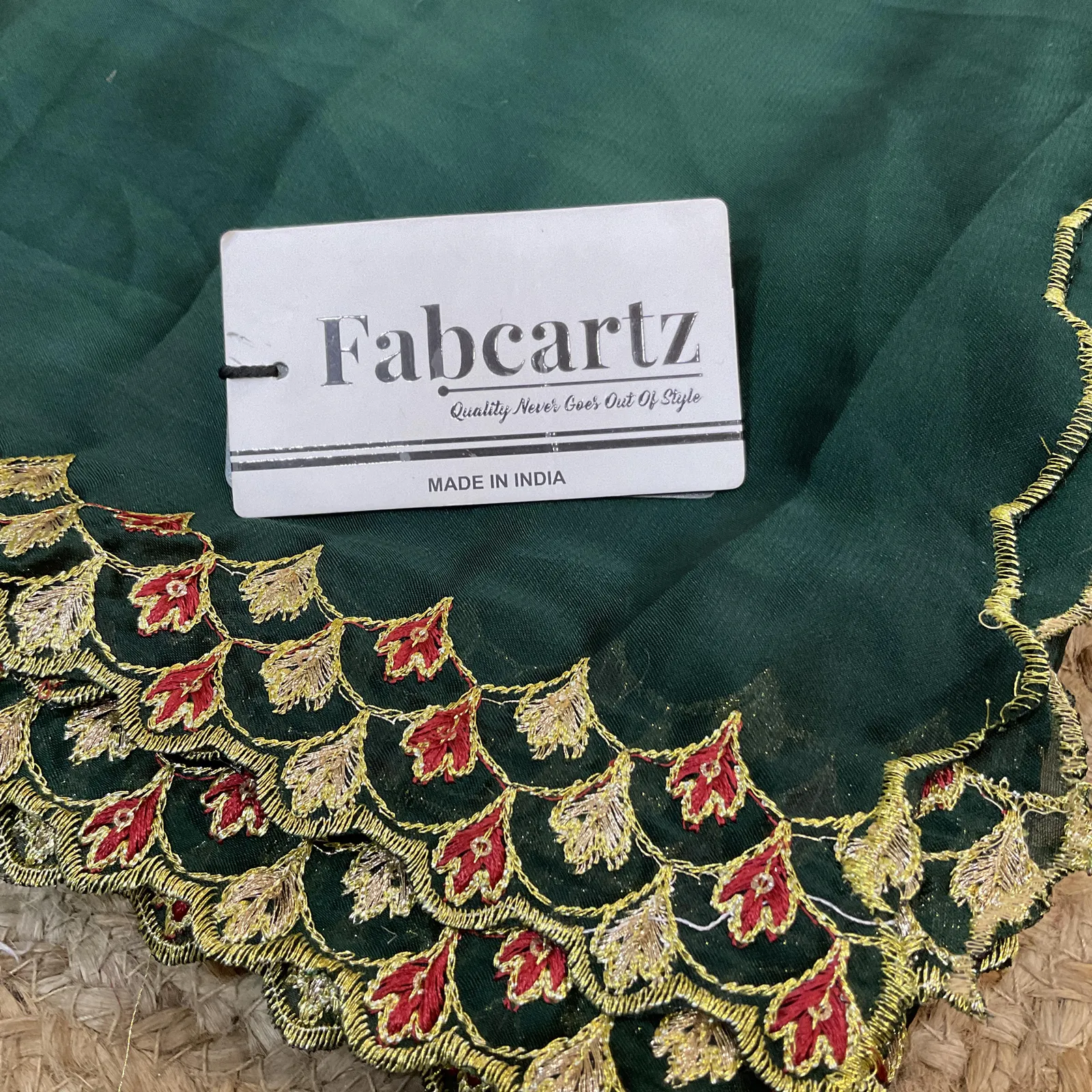 Beautiful Embroidery work Rangoli Dupatta for women | Only Dupatta PranaviDup - Image 3