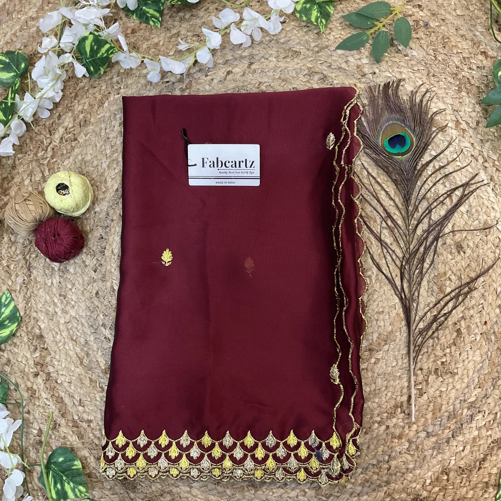Beautiful Embroidery work Rangoli Dupatta for women | Only Dupatta PranaviDup - Image 6