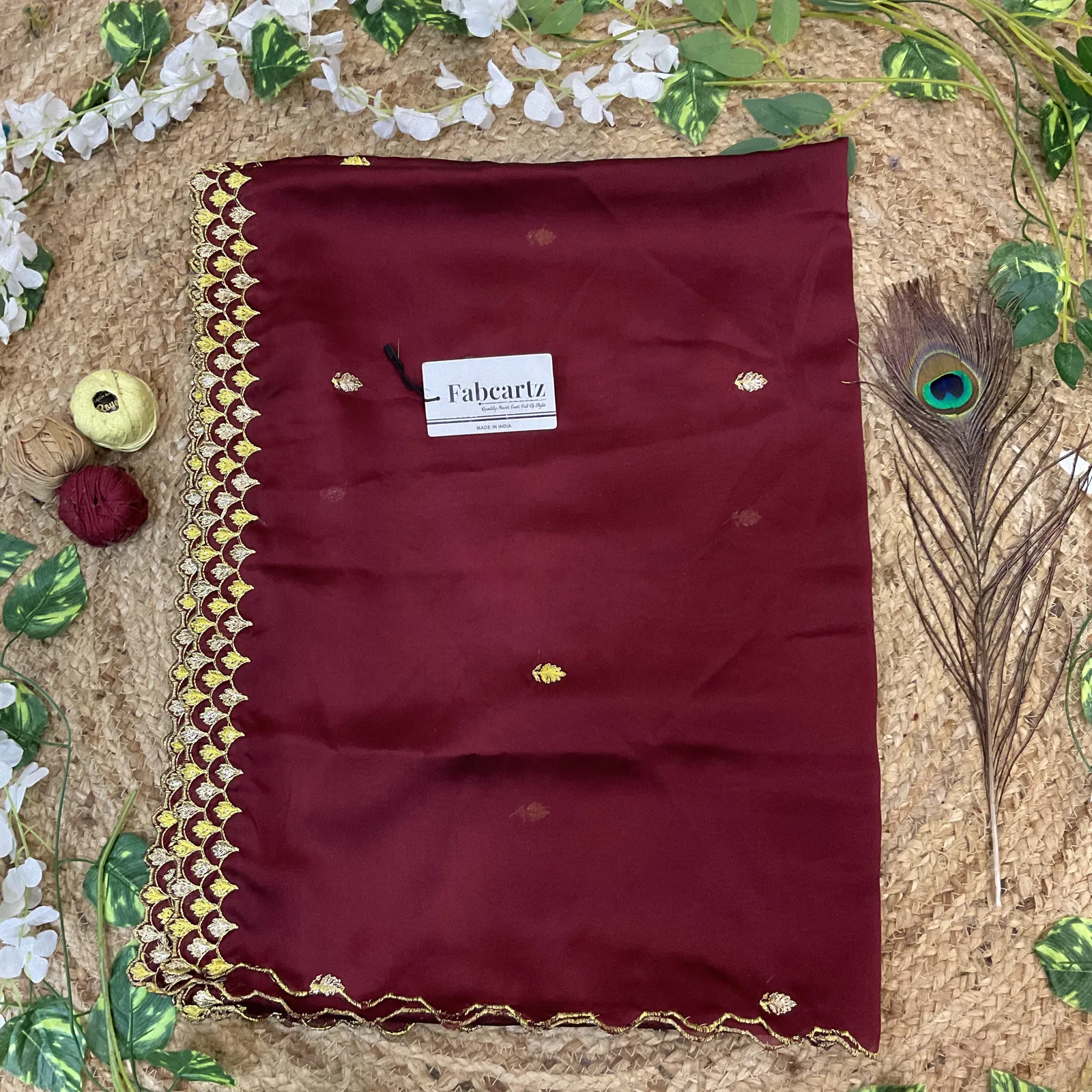 Beautiful Embroidery work Rangoli Dupatta for women | Only Dupatta PranaviDup - Image 7