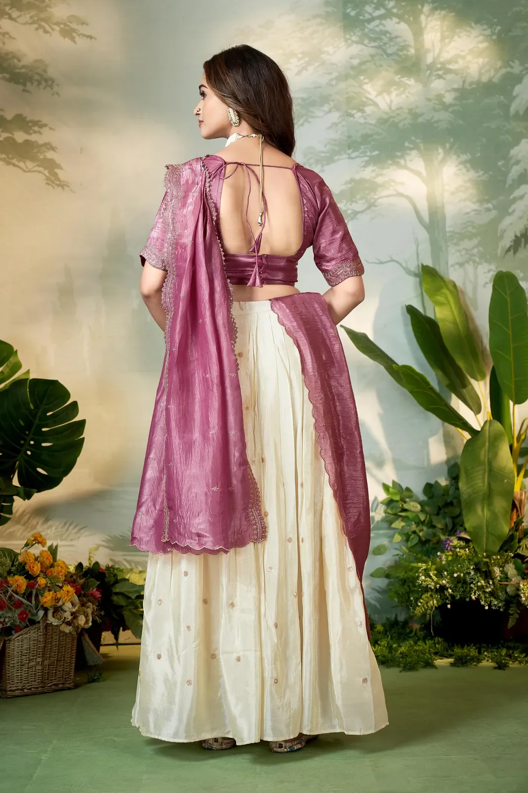 South Indian Festival Traditional Half Saree Premalu - Image 10