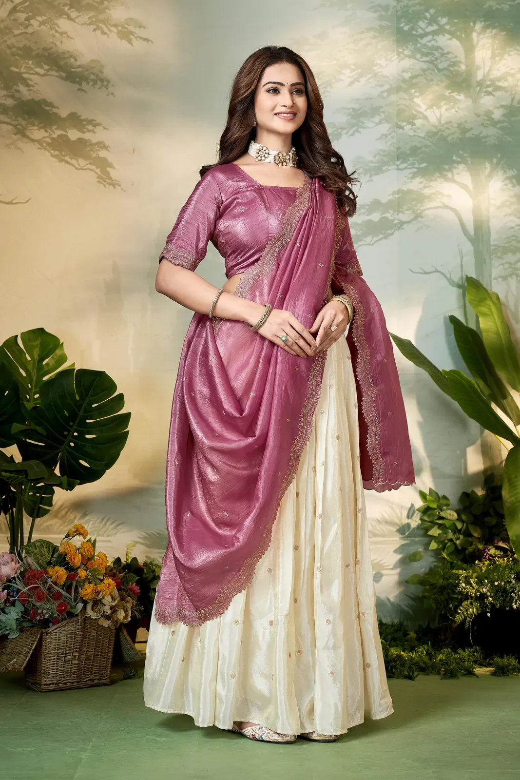 South Indian Festival Traditional Half Saree Premalu - Image 12