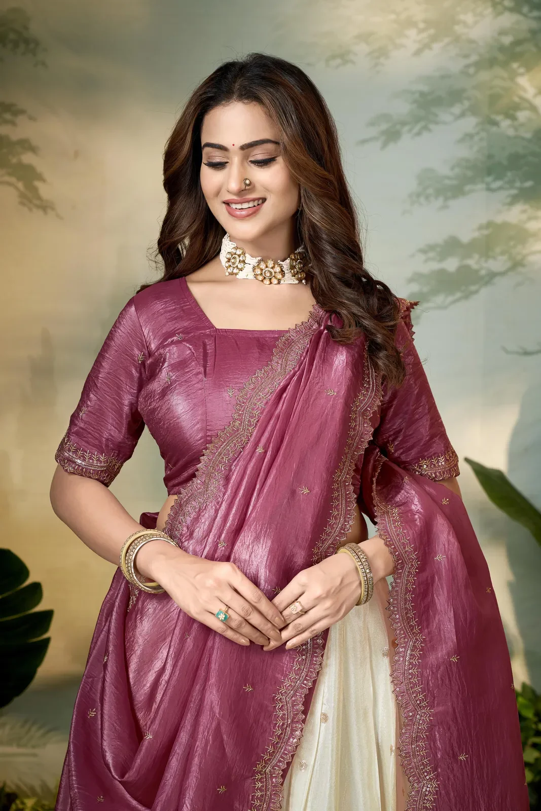 South Indian Festival Traditional Half Saree Premalu - Image 15