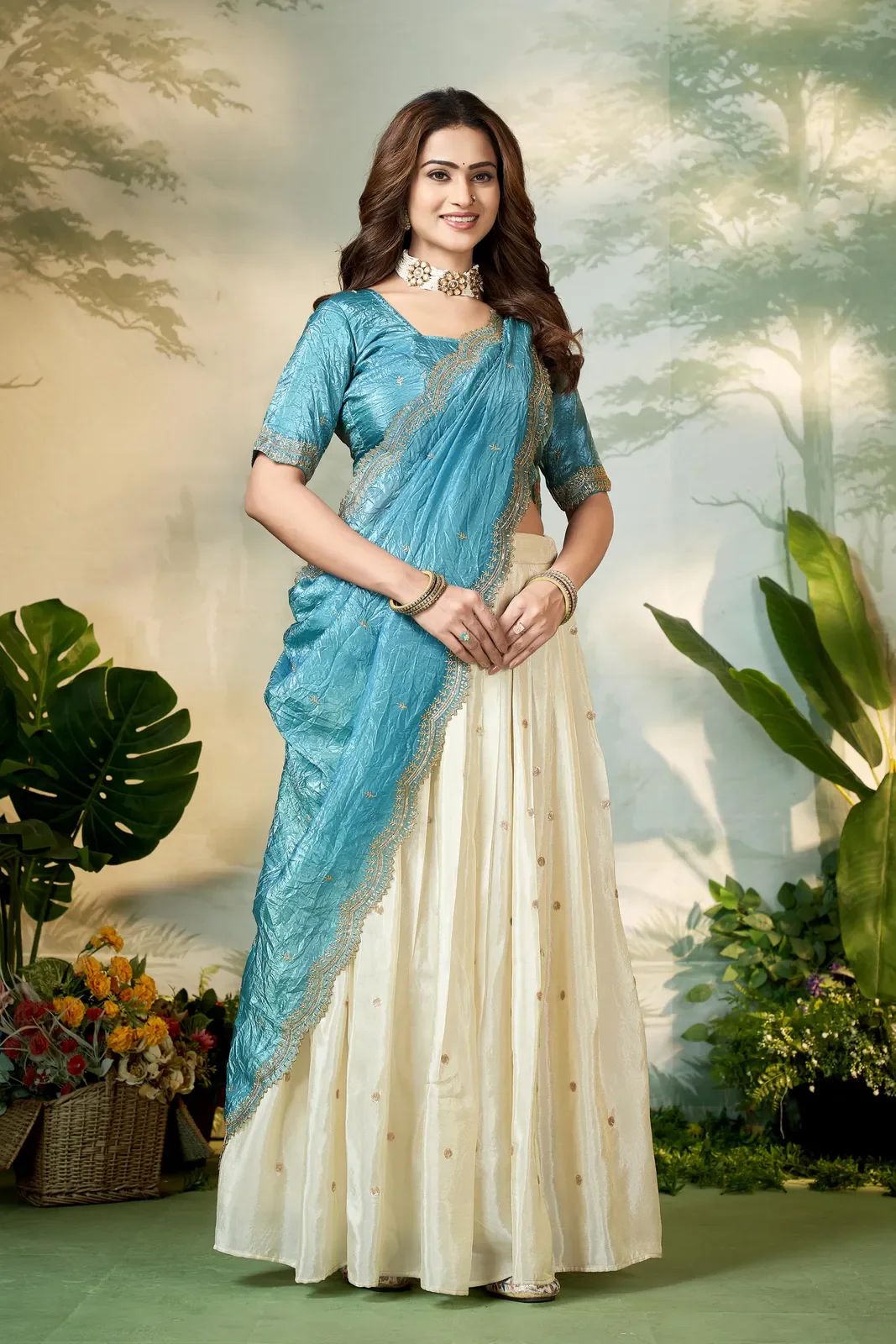South Indian Festival Traditional Half Saree Premalu - Image 20