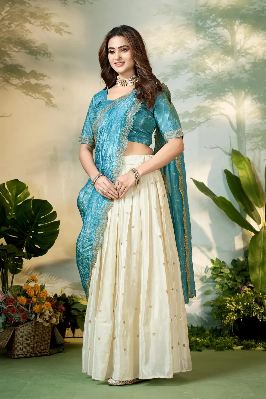 South Indian Festival Traditional Half Saree Premalu - Image 21