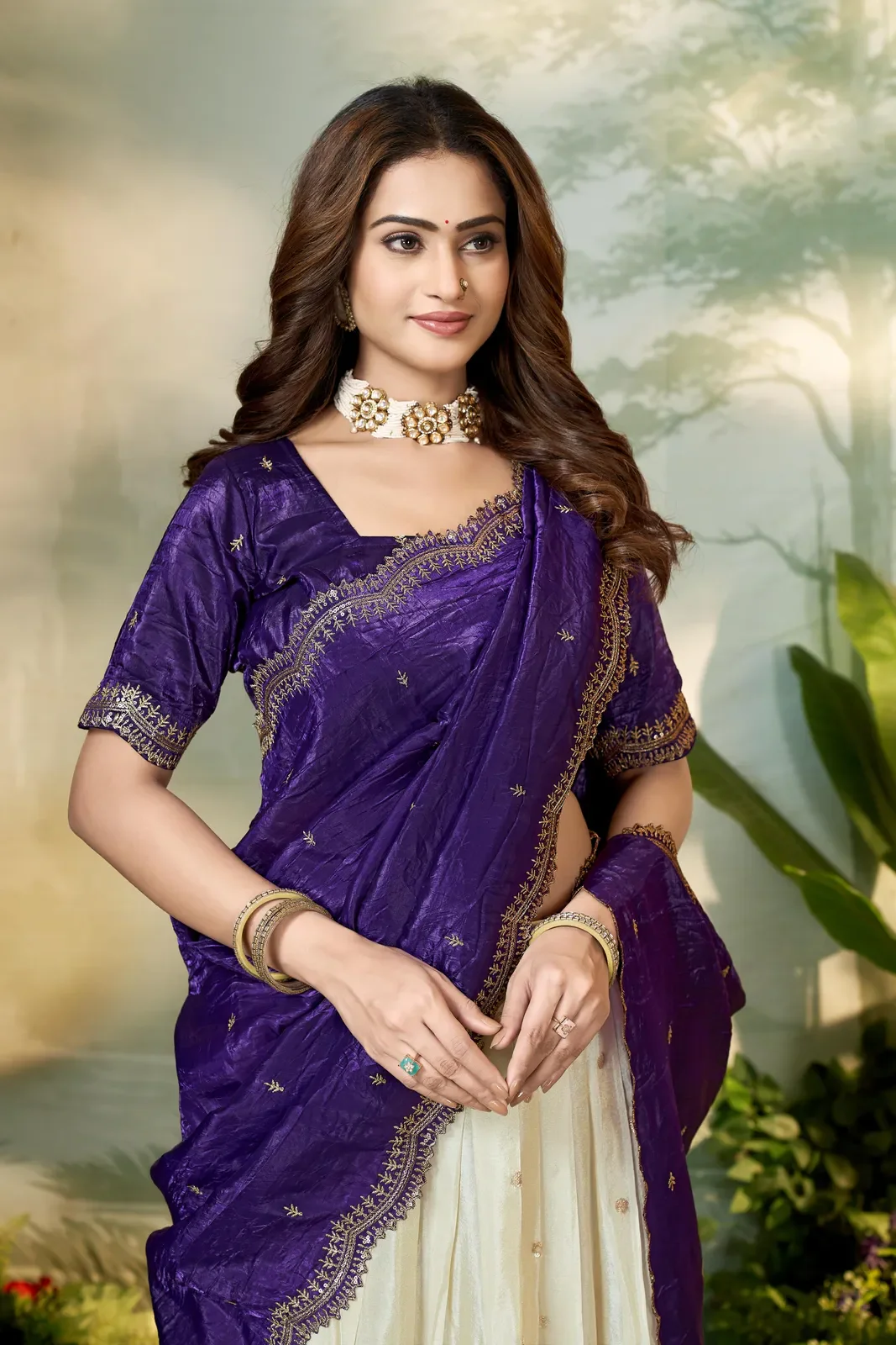 South Indian Festival Traditional Half Saree Premalu - Image 31