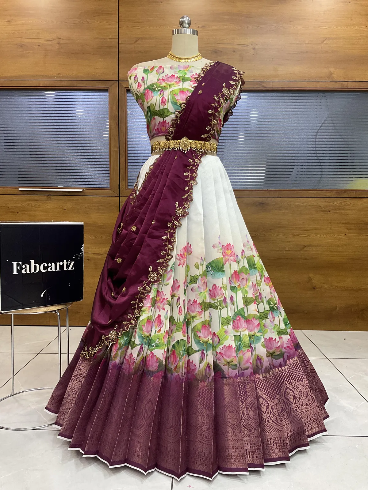 South Indian Festival Traditional Half Saree Prisha - Image 25