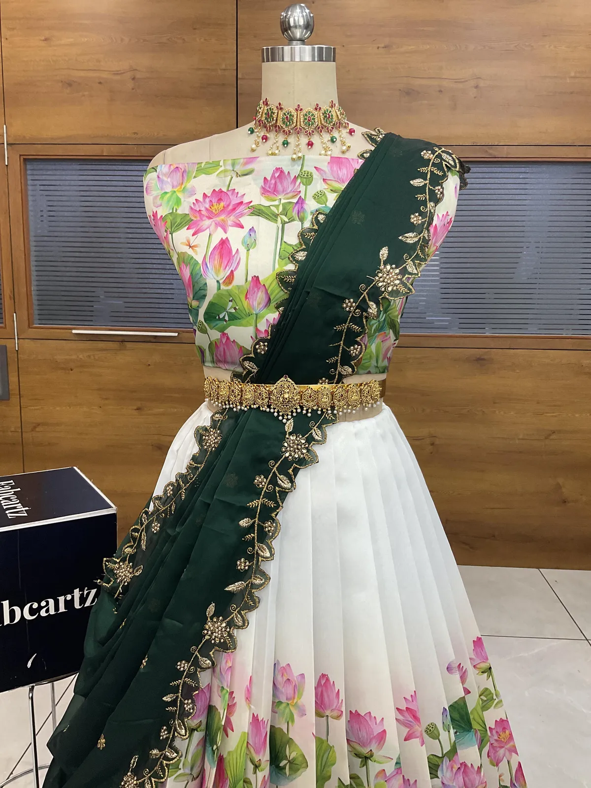 South Indian Festival Traditional Half Saree Prisha - Image 31