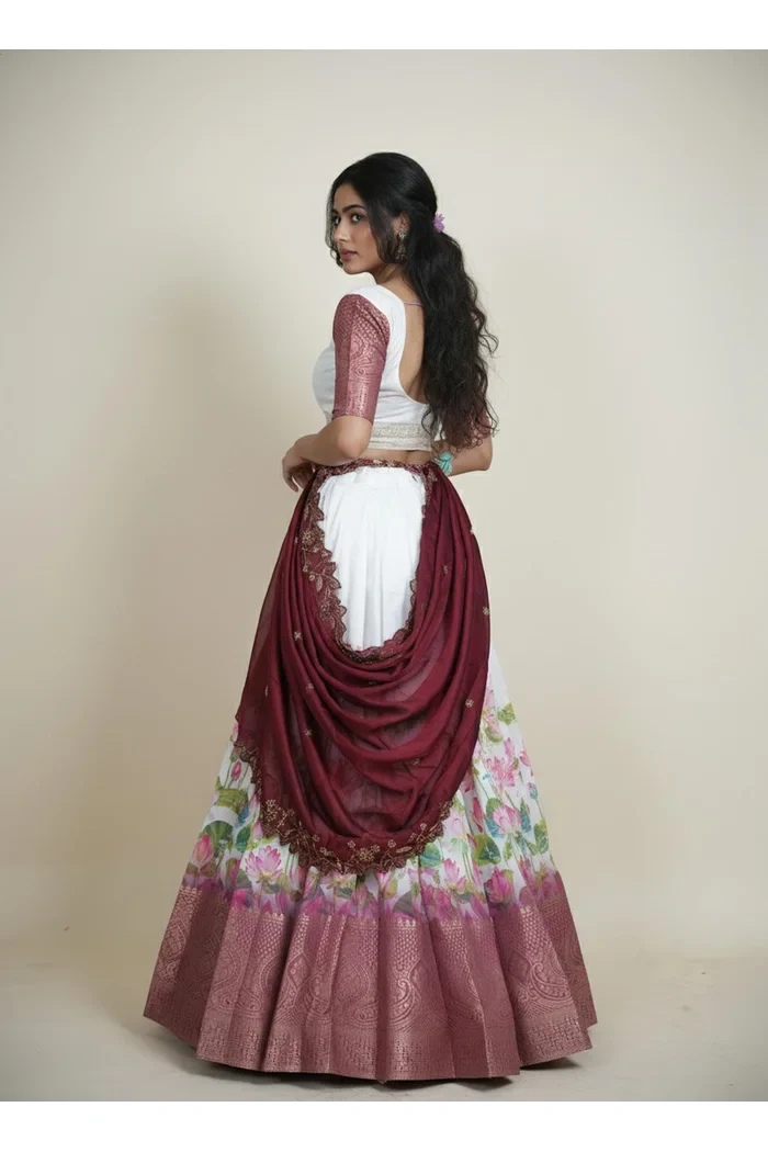 South Indian Festival Traditional Half Saree Prisha - Image 20