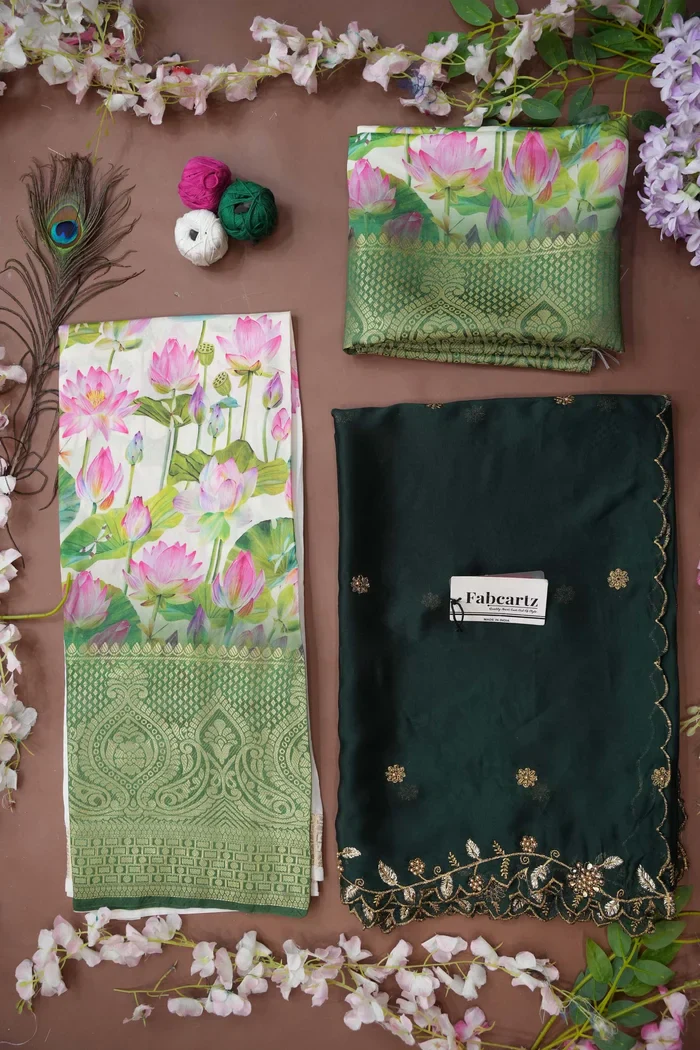 South Indian Festival Traditional Half Saree Prisha - Image 36