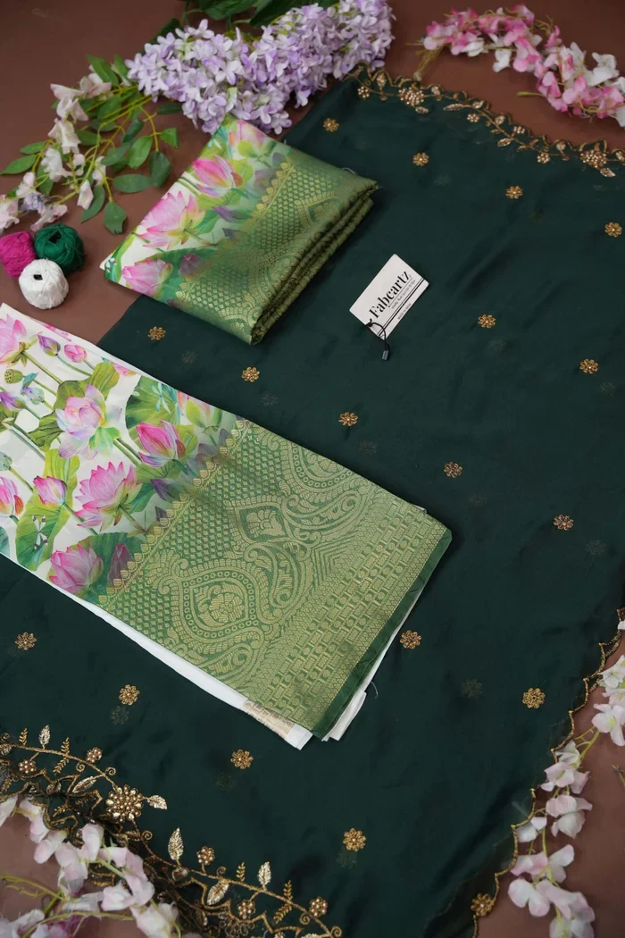 South Indian Festival Traditional Half Saree Prisha - Image 39