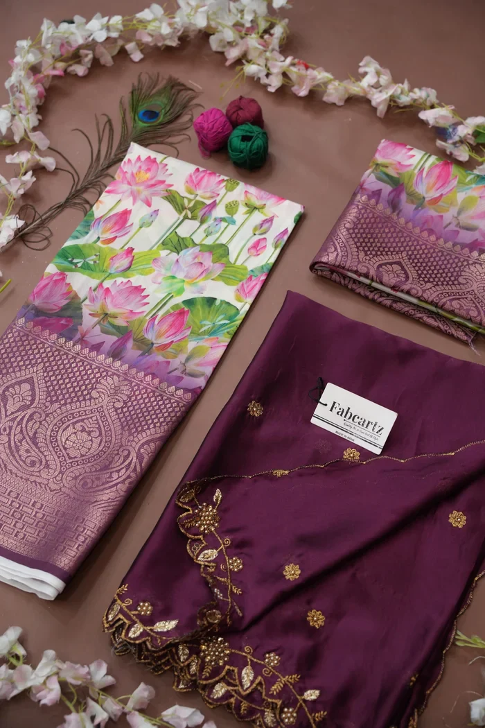 South Indian Festival Traditional Half Saree Prisha - Image 64
