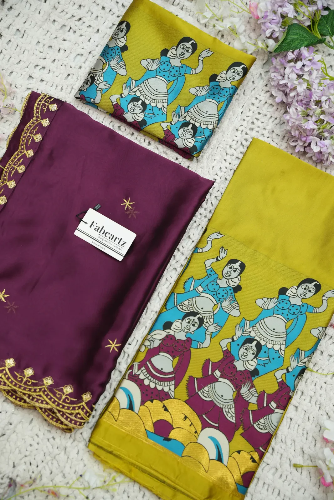 South Indian Festival Traditional Half Saree with Embroidered Blouse & Dupatta Putrika - Image 51