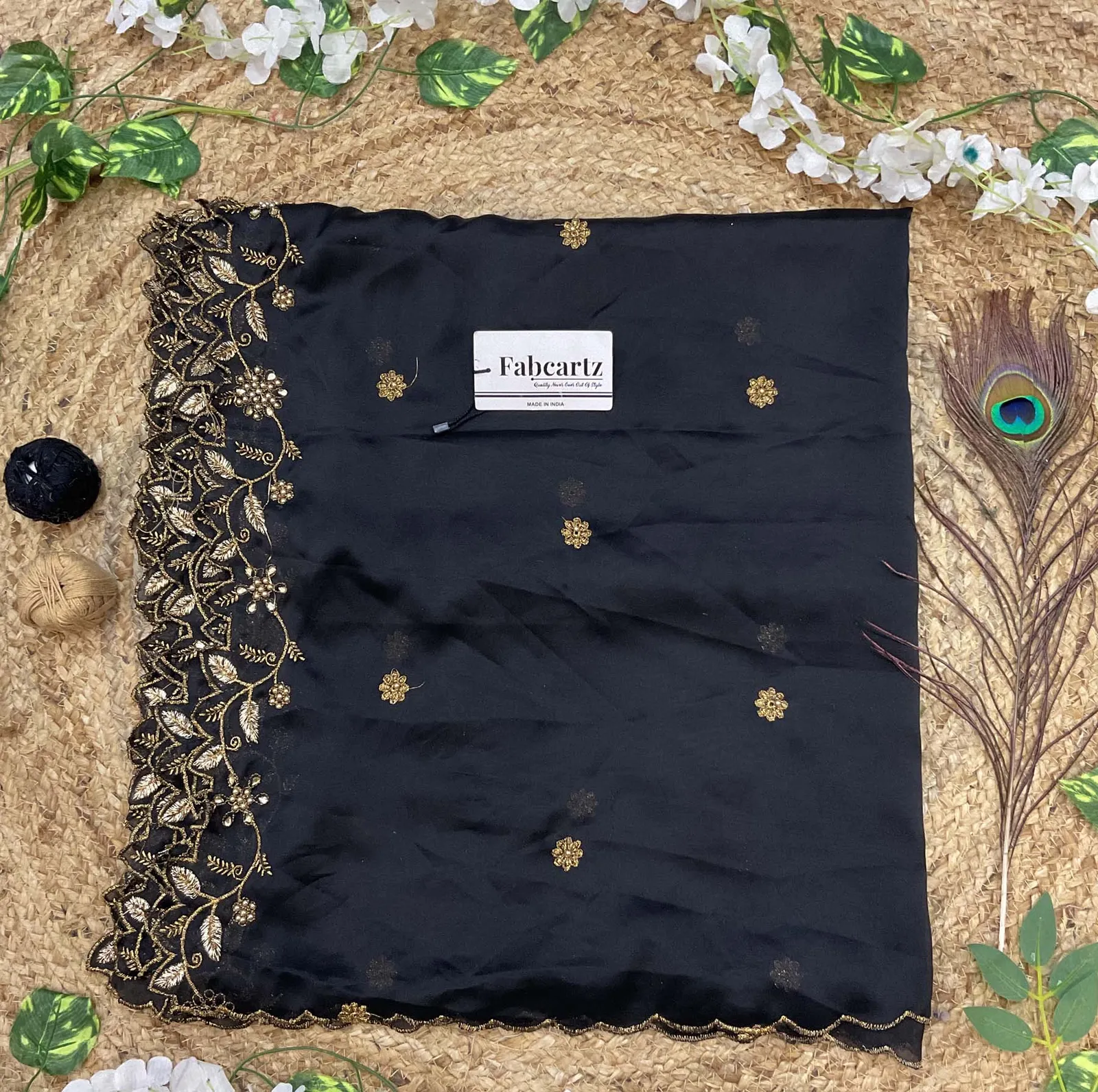 Beautiful Embroidery & Beads work Rangoli Dupatta for women | Only Dupatta RangoliDup - Image 10