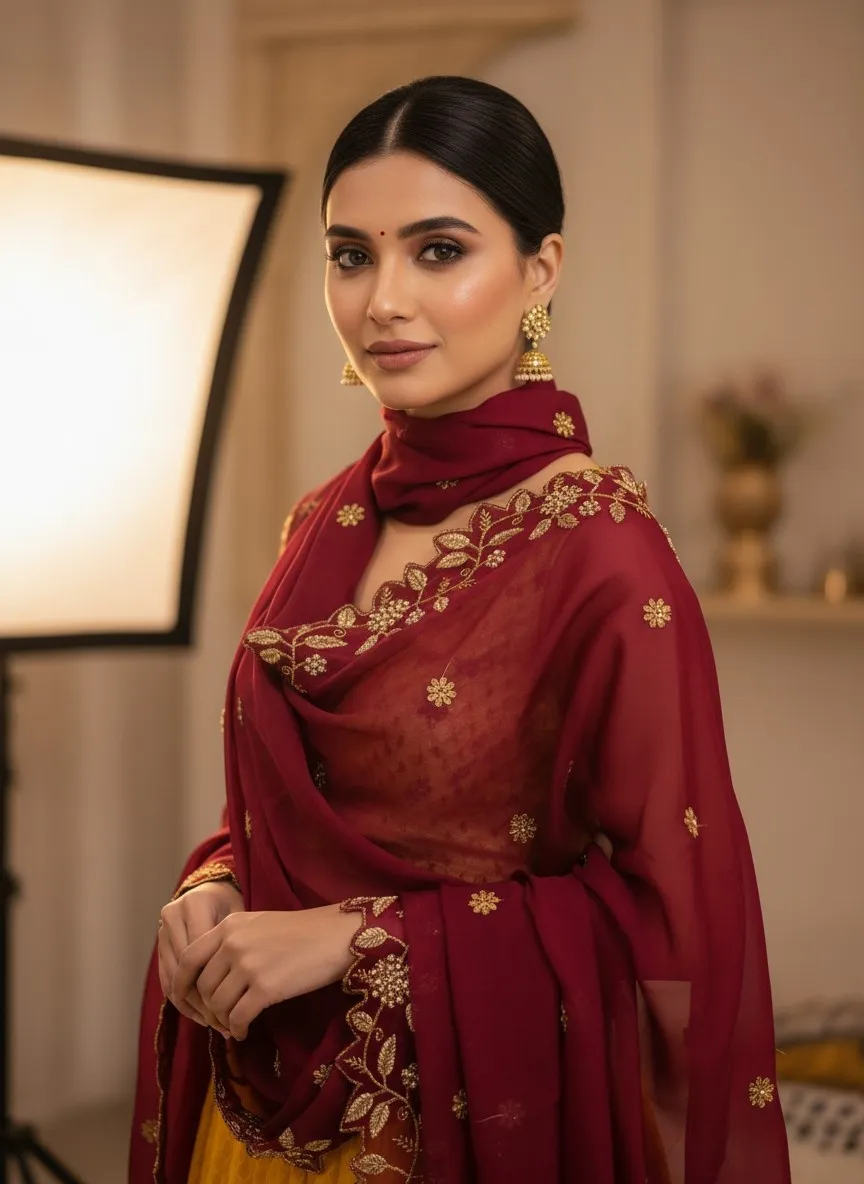 Beautiful Embroidery & Beads work Rangoli Dupatta for women | Only Dupatta RangoliDup - Image 15