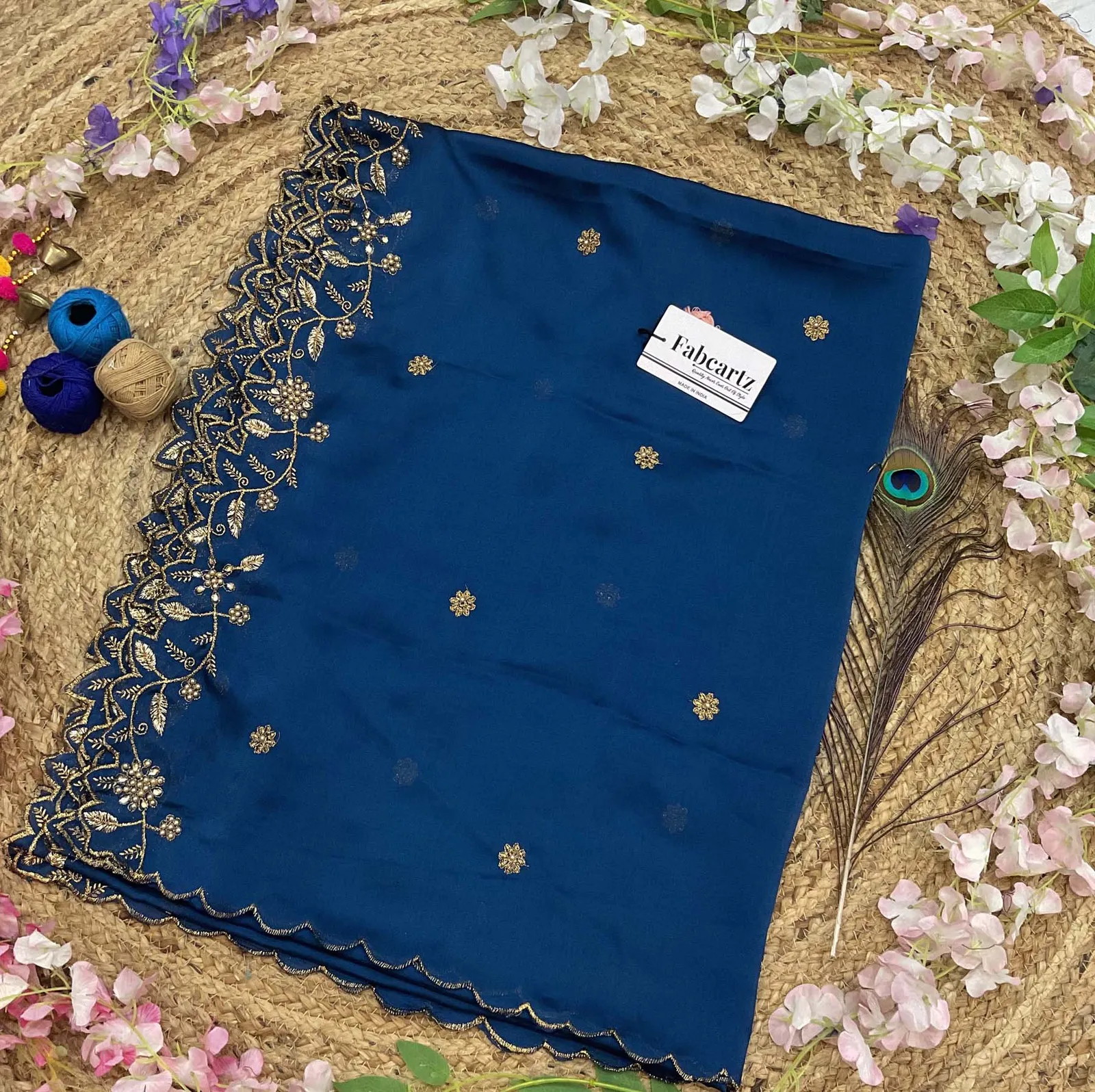 Beautiful Embroidery & Beads work Rangoli Dupatta for women | Only Dupatta RangoliDup - Image 19