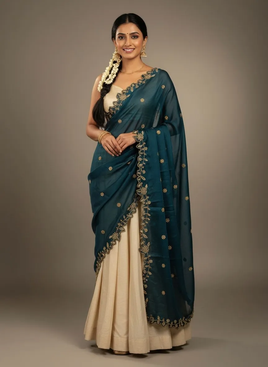 Beautiful Embroidery & Beads work Rangoli Dupatta for women | Only Dupatta RangoliDup - Image 20
