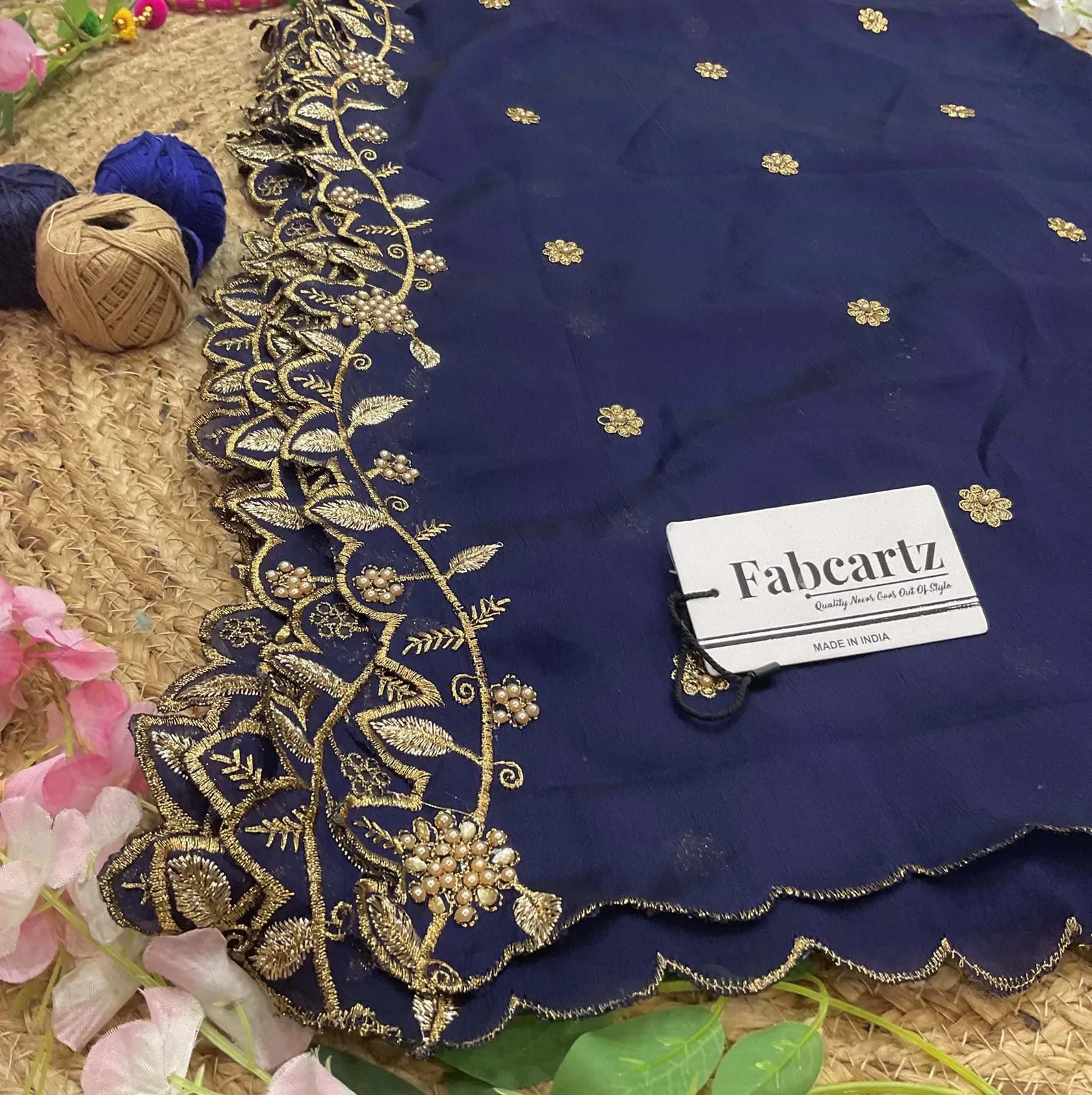 Beautiful Embroidery & Beads work Rangoli Dupatta for women | Only Dupatta RangoliDup - Image 23