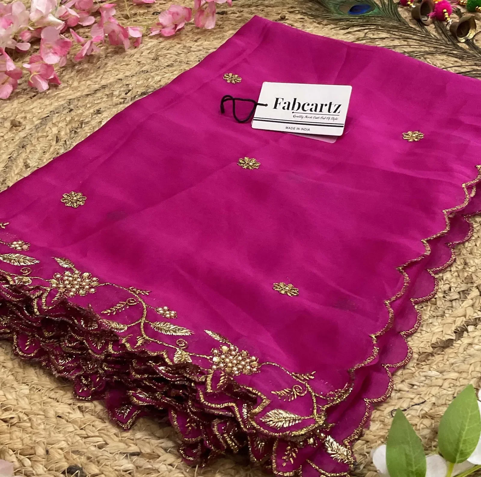 Beautiful Embroidery & Beads work Rangoli Dupatta for women | Only Dupatta RangoliDup - Image 27
