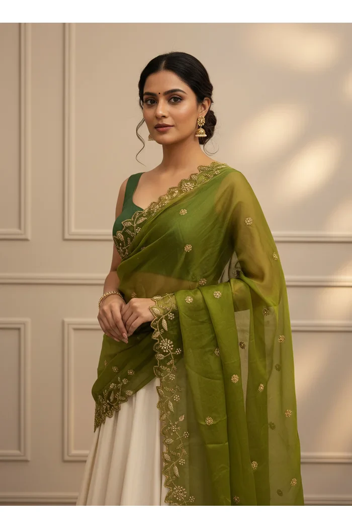Beautiful Embroidery & Beads work Rangoli Dupatta for women | Only Dupatta RangoliDup - Image 30