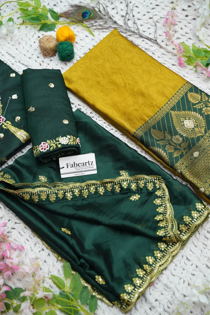 Women's Woven Design zari work Half Saree with Embroidered Blouse and Dupatta Ravleena - Image 53