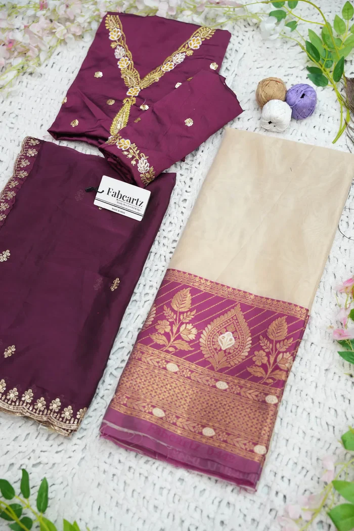 Women's Woven Design zari work Half Saree with Embroidered Blouse and Dupatta Ravleena - Image 48