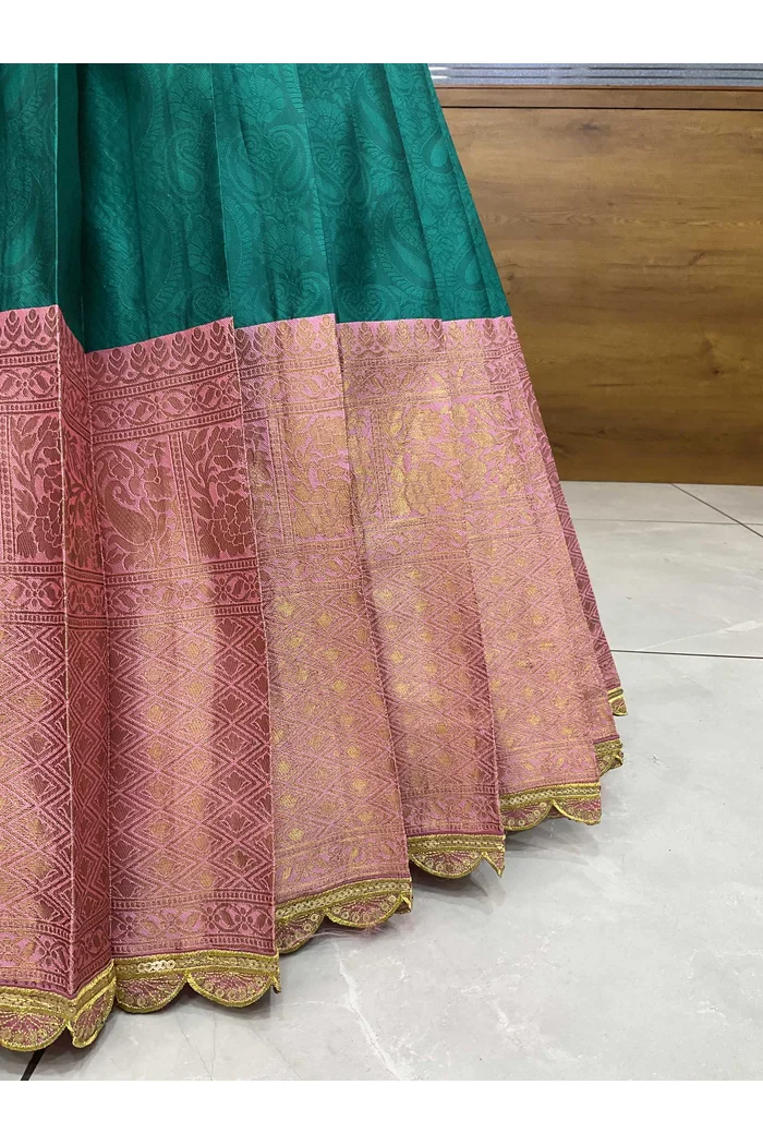Women's Woven Design zari work Half Saree with Blouse and Rangoli Dupatta Revati - Image 32
