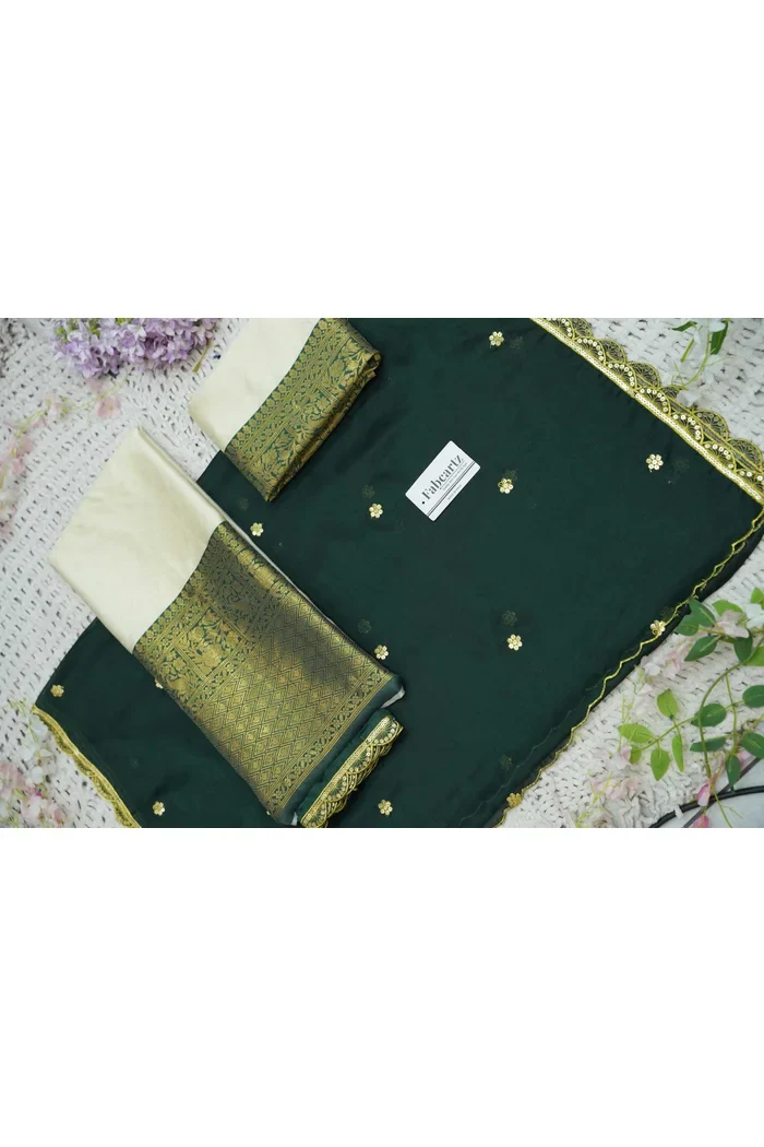 Women's Woven Design zari work Half Saree with Blouse and Rangoli Dupatta Revati - Image 47