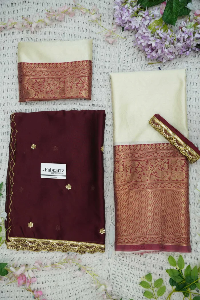 Women's Woven Design zari work Half Saree with Blouse and Rangoli Dupatta Revati - Image 51