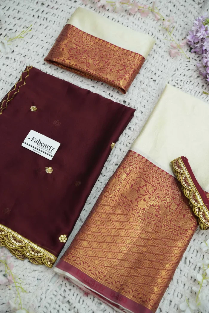 Women's Woven Design zari work Half Saree with Blouse and Rangoli Dupatta Revati - Image 53