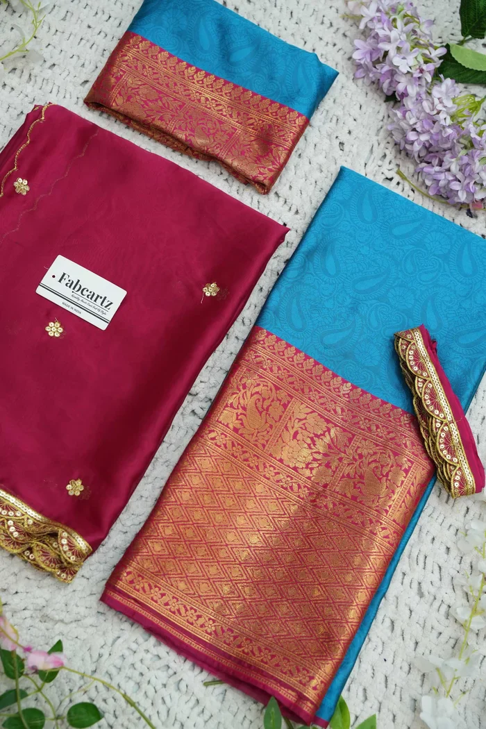 Women's Woven Design zari work Half Saree with Blouse and Rangoli Dupatta Revati - Image 62