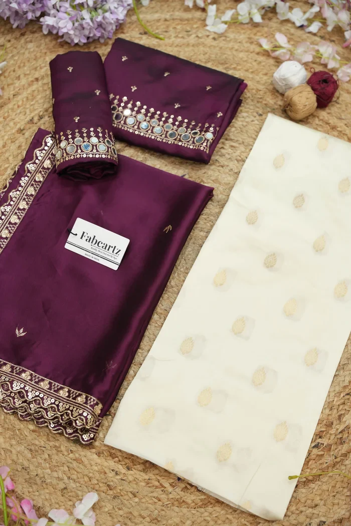 South Indian Festival Traditional Half Saree with Embroidered Blouse & Dupatta Ridhima - Image 56