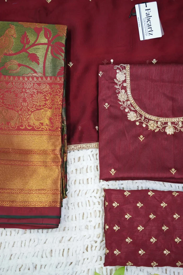 Women's Woven Design zari work Half Saree with Embroidered Blouse and Dupatta Rosie - Image 50
