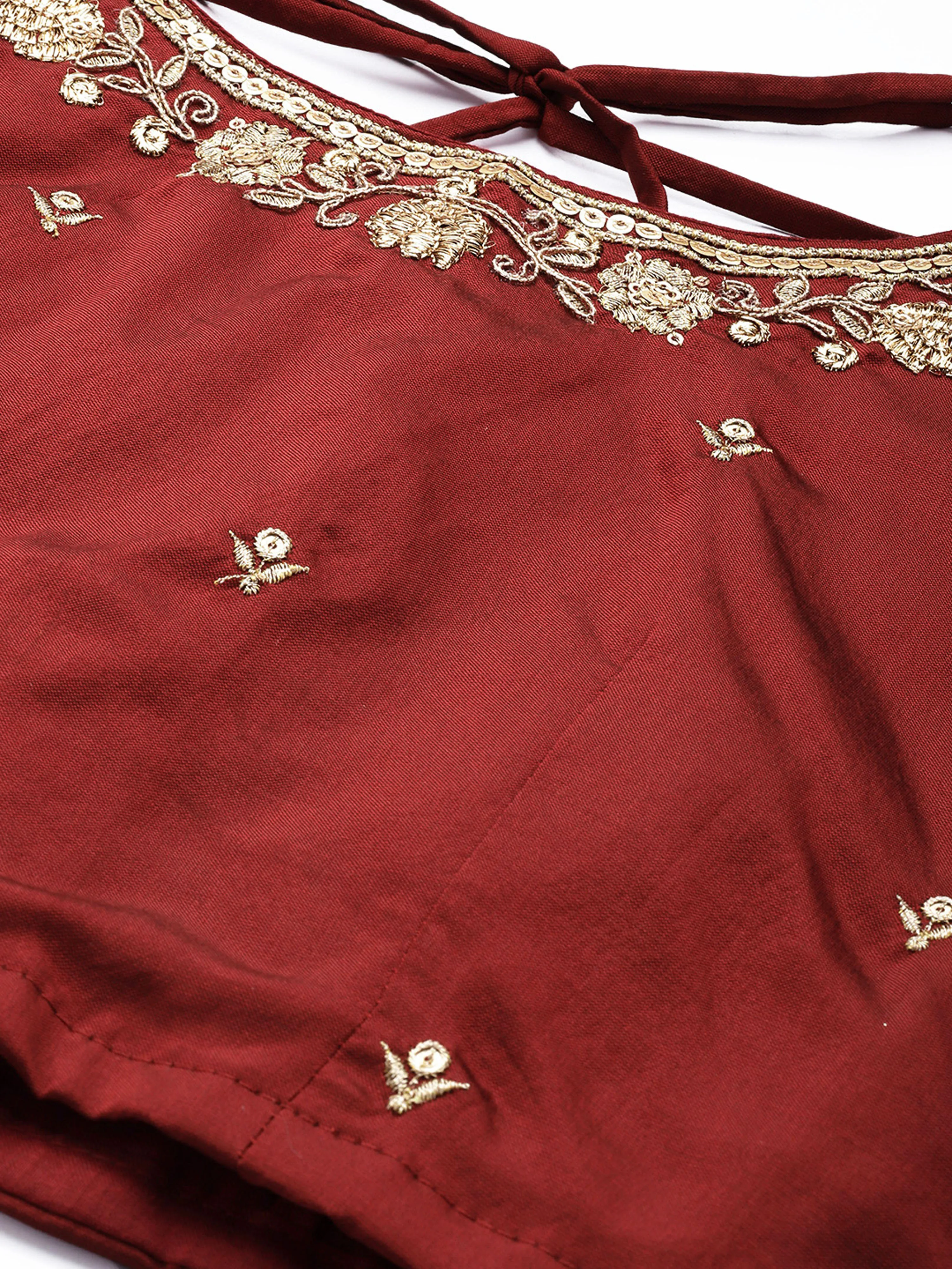 Women's Woven Design zari work Half Saree with Embroidered Blouse and Dupatta Rosie - Image 26