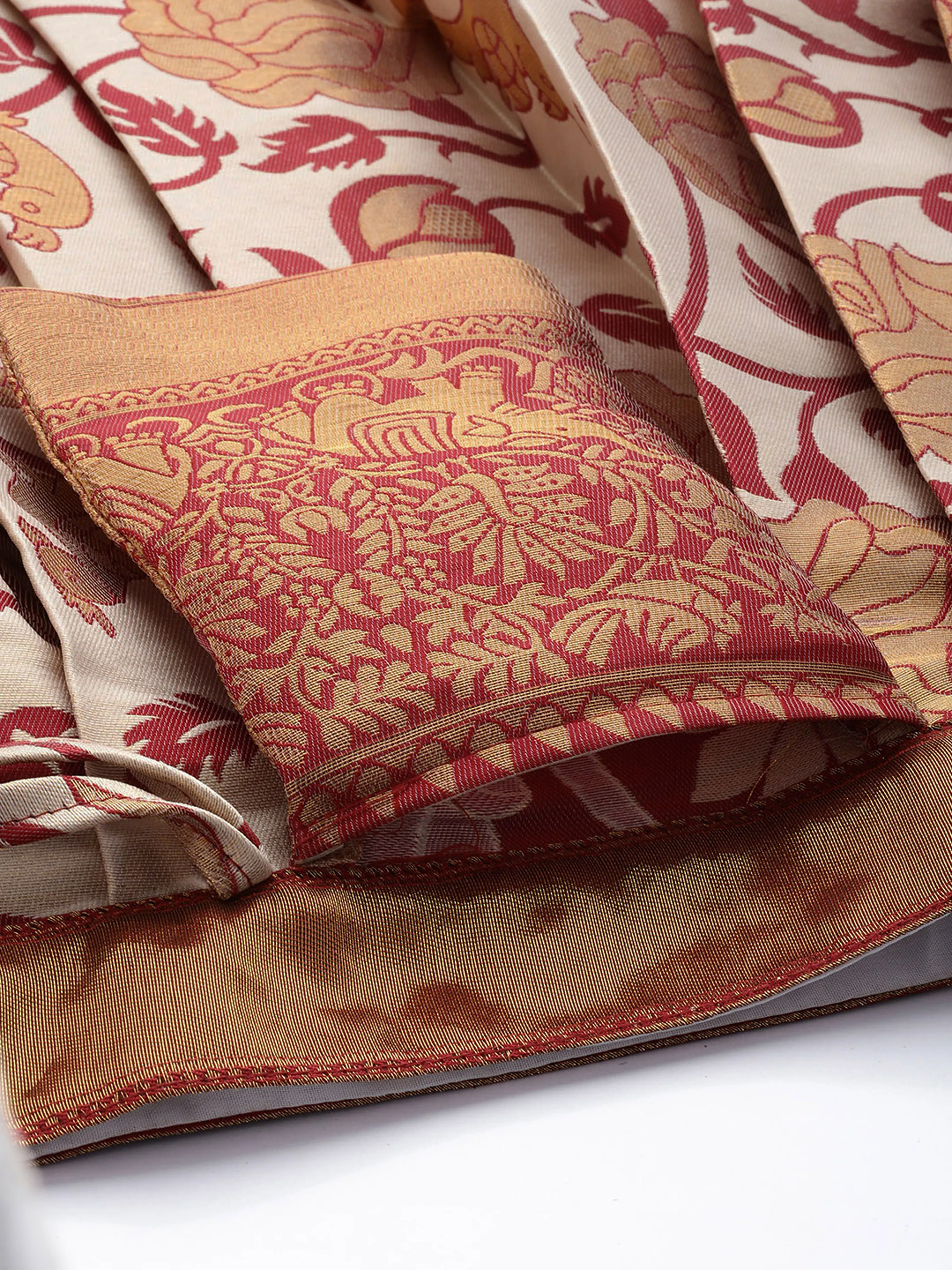 Women's Woven Design zari work Half Saree with Embroidered Blouse and Dupatta Rosie - Image 29