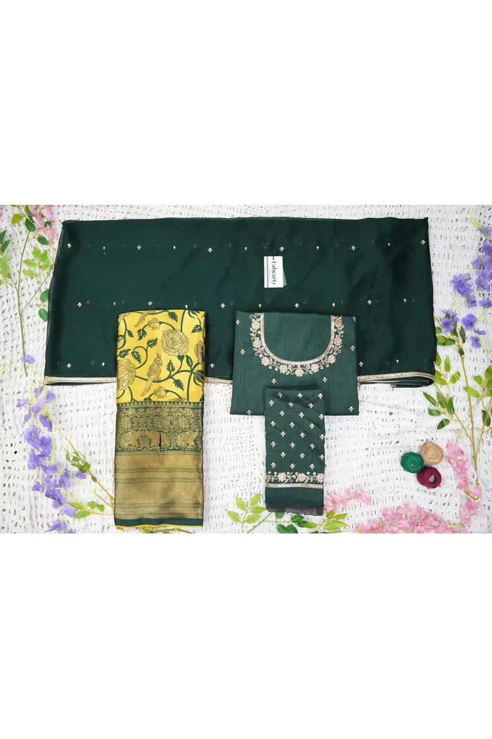 Women's Woven Design zari work Half Saree with Embroidered Blouse and Dupatta Rosie - Image 55