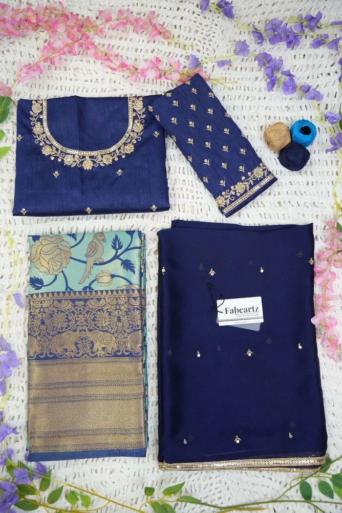 Women's Woven Design zari work Half Saree with Embroidered Blouse and Dupatta Rosie - Image 56