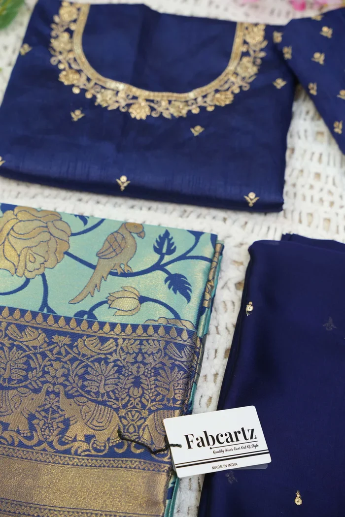 Women's Woven Design zari work Half Saree with Embroidered Blouse and Dupatta Rosie - Image 57