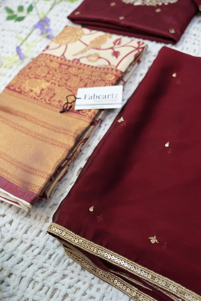 Women's Woven Design zari work Half Saree with Embroidered Blouse and Dupatta Rosie - Image 66