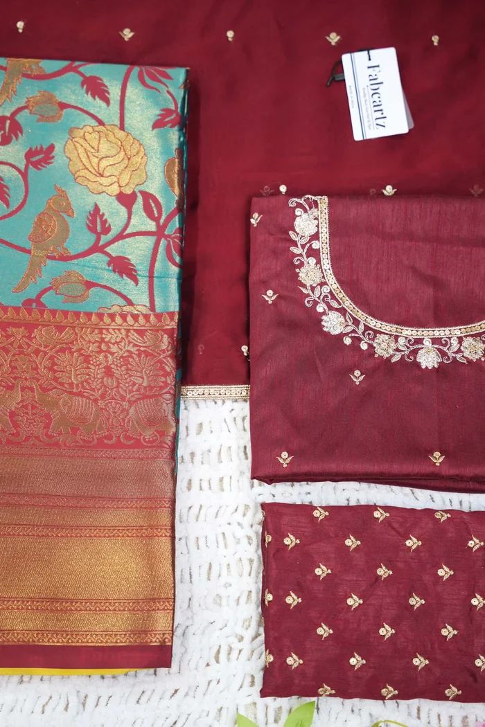 Women's Woven Design zari work Half Saree with Embroidered Blouse and Dupatta Rosie - Image 75