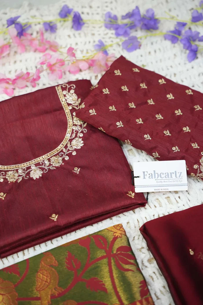 Women's Woven Design zari work Half Saree with Embroidered Blouse and Dupatta Rosie - Image 80