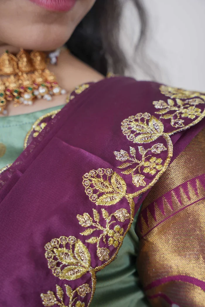 Women's Woven Design zari work Half Saree with Embroidered Blouse and Dupatta Rupmani - Image 14