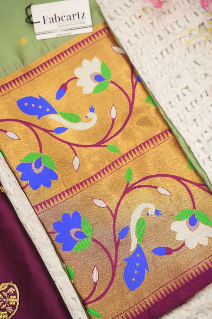 Women's Woven Design zari work Half Saree with Embroidered Blouse and Dupatta Rupmani - Image 48