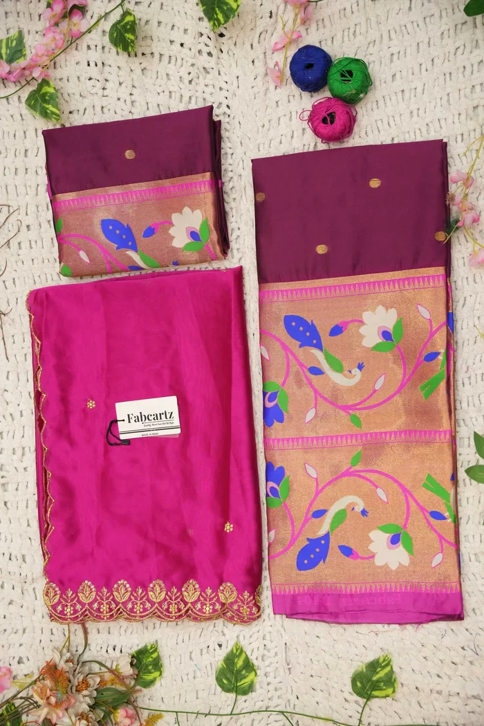 Women's Woven Design zari work Half Saree with Embroidered Blouse and Dupatta Rupmani - Image 38