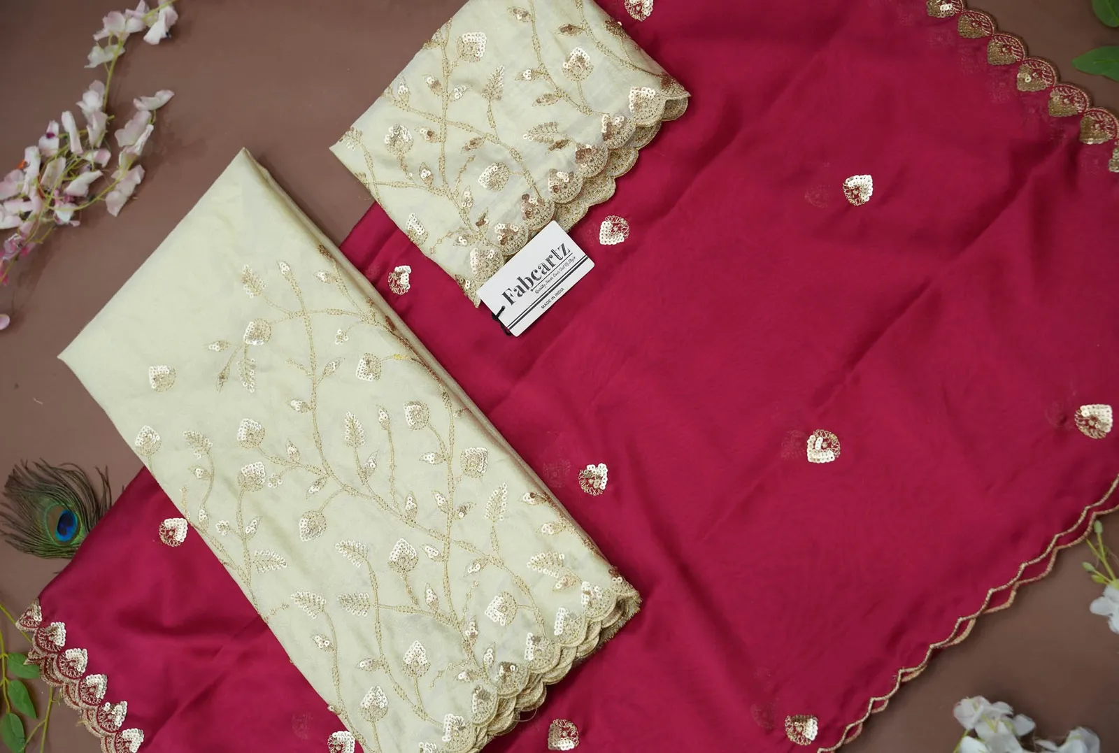 Women's Embroidered Half Saree with Blouse and Dupatta Satyabhumi - Image 73